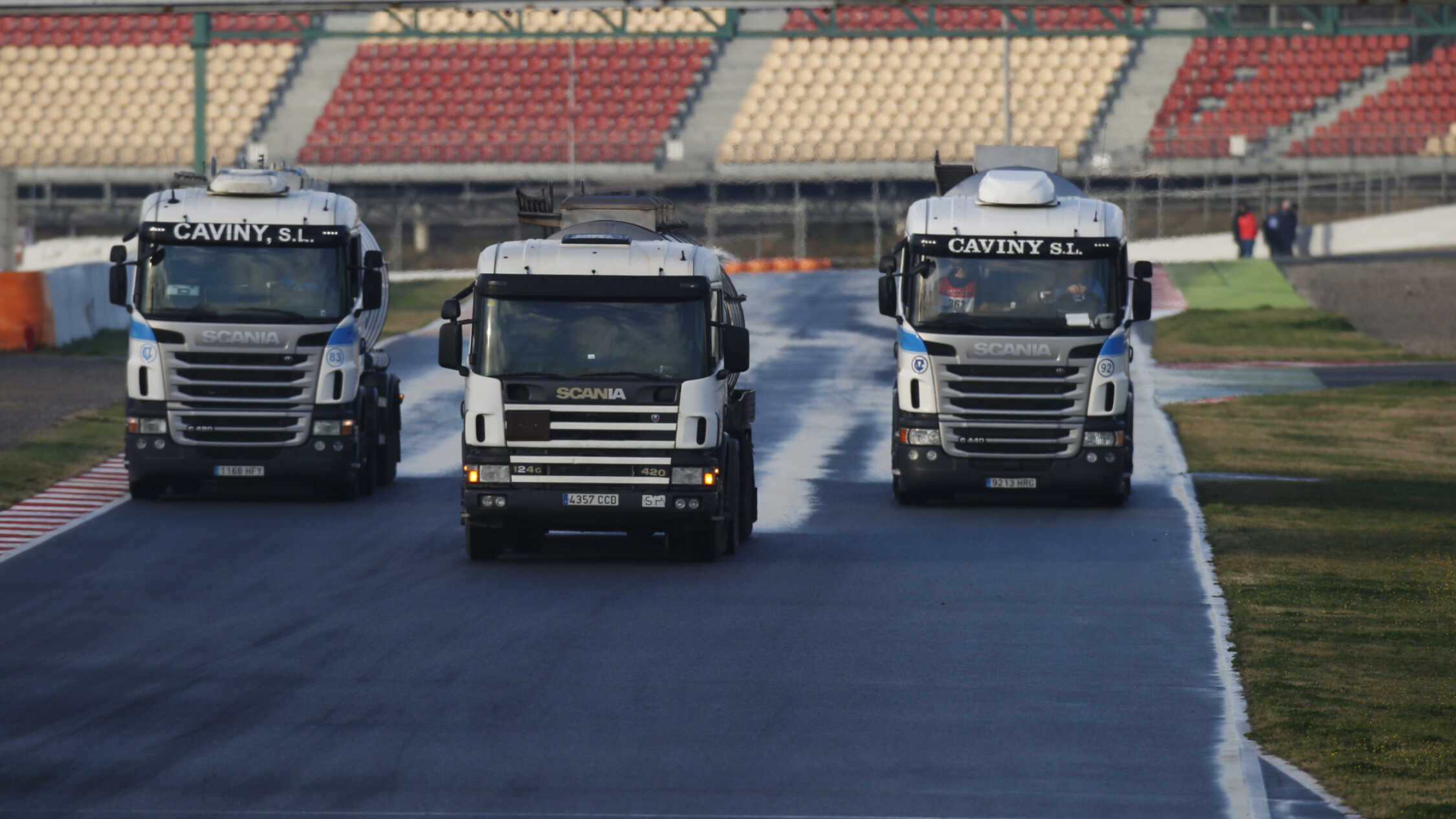 Rain tire test in Barcelona